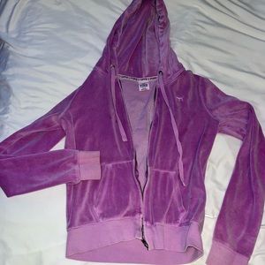 Pink velvet Victoria secret zip up jacket